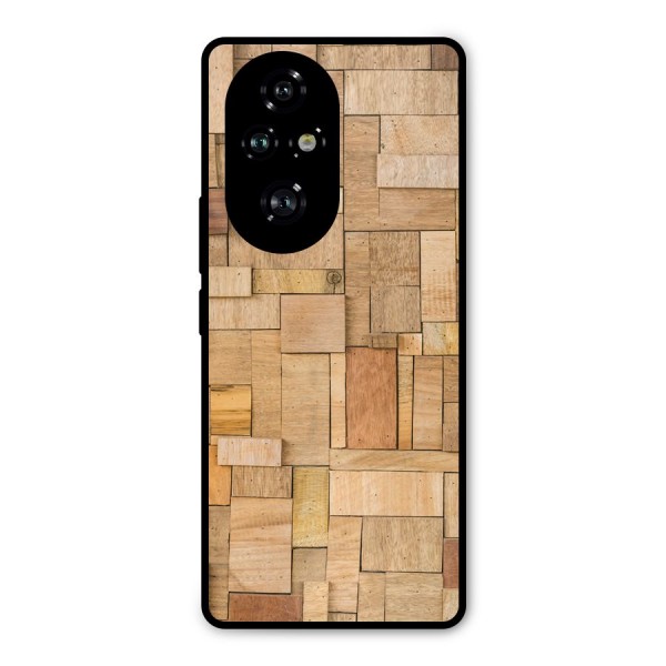 Wooden Blocks Metal Back Case for Honor 200 Pro