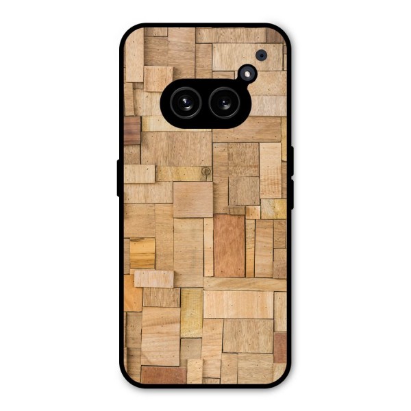 Wooden Blocks Metal Back Case for Nothing Phone 2a Plus