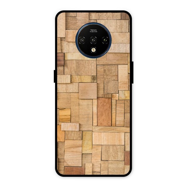 Wooden Blocks Metal Back Case for OnePlus 7T