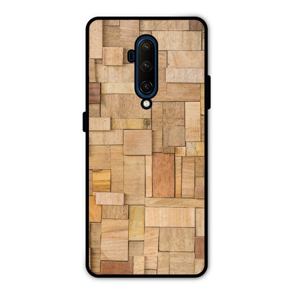 Wooden Blocks Metal Back Case for OnePlus 7T Pro