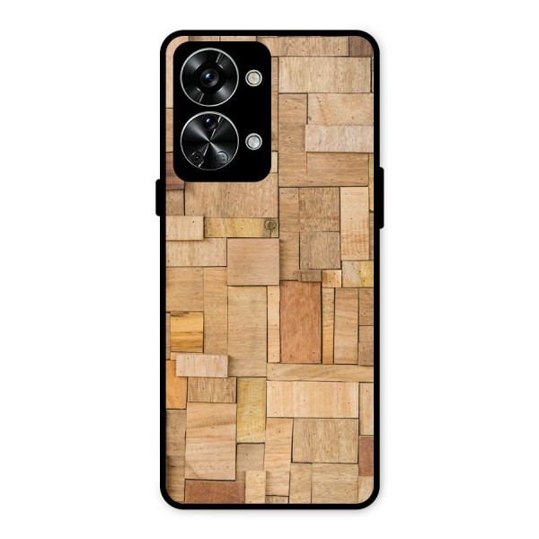Wooden Blocks Metal Back Case for OnePlus Nord 2T