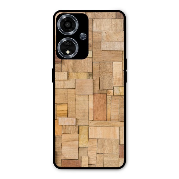 Wooden Blocks Metal Back Case for Oppo A59
