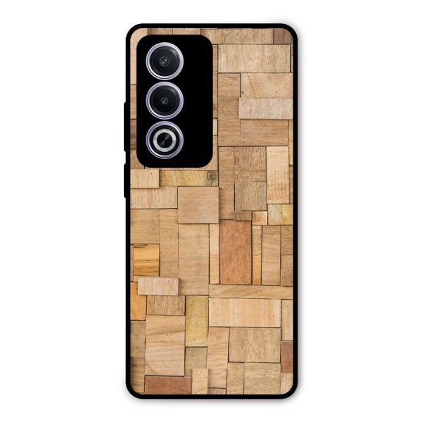 Wooden Blocks Metal Back Case for Oppo K12x