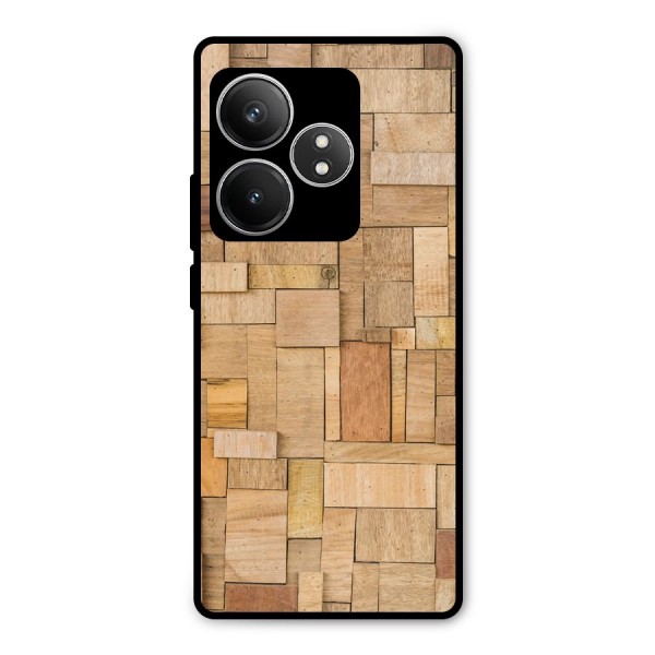 Wooden Blocks Metal Back Case for Realme GT 6T