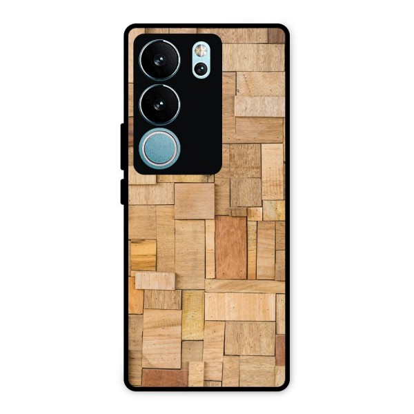 Wooden Blocks Metal Back Case for Vivo V29
