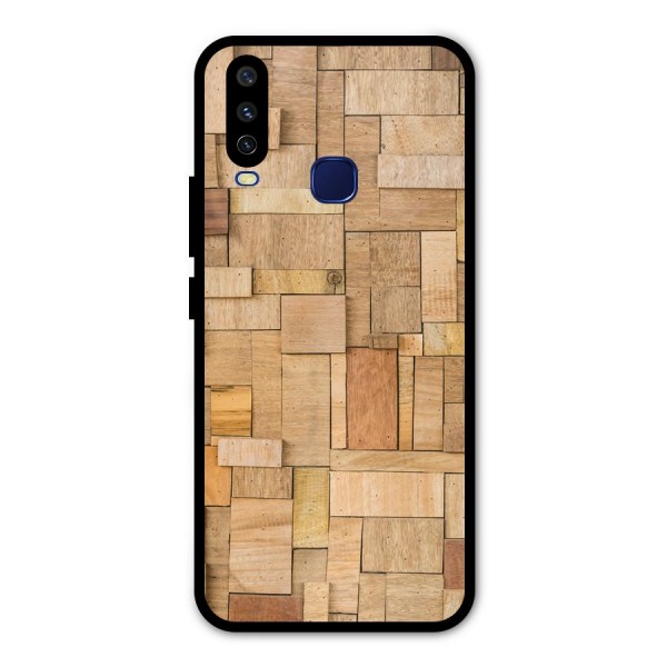 Wooden Blocks Metal Back Case for Vivo Y15
