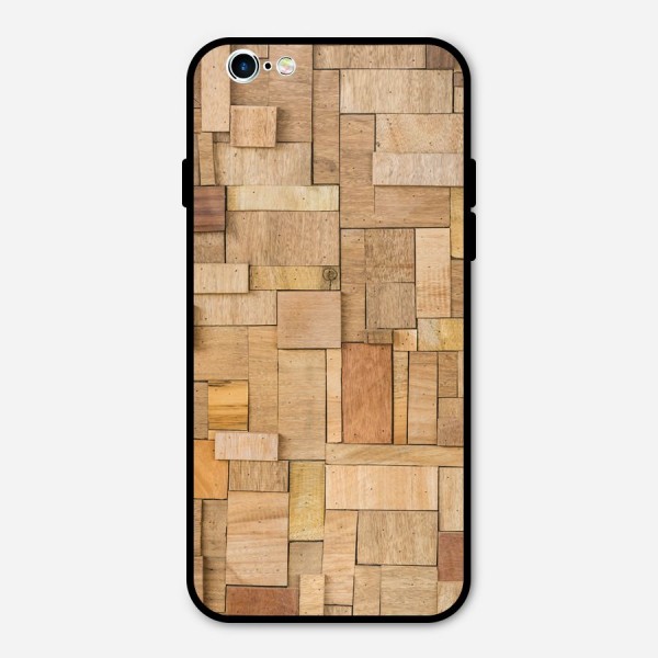 Wooden Blocks Metal Back Case for iPhone 6 6s