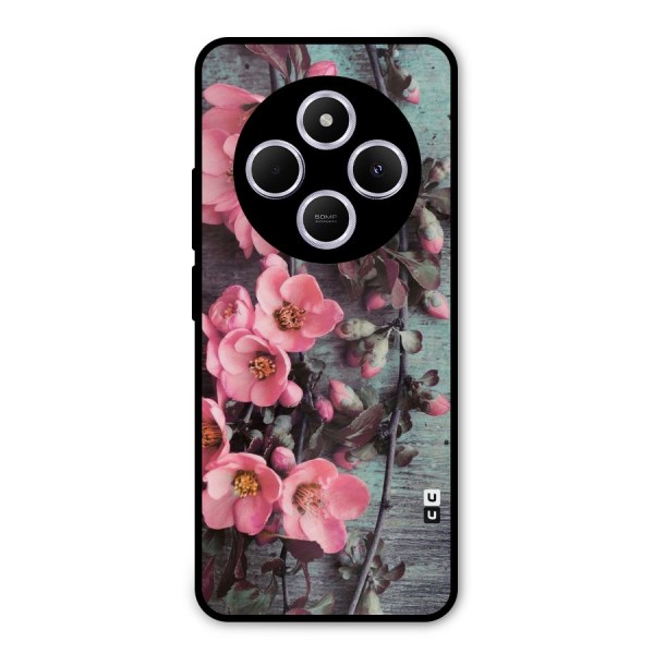 Wooden Floral Pink Metal Back Case for Redmi A4