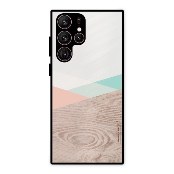 Wooden Fusion Metal Back Case for Galaxy S22 Ultra 5G
