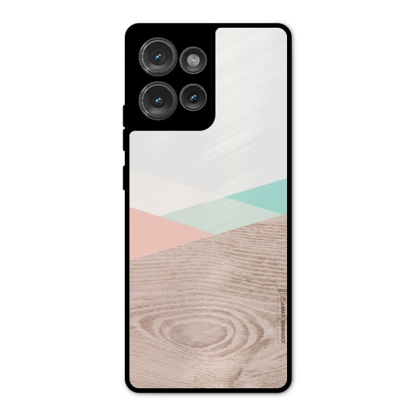 Wooden Fusion Metal Back Case for Motorola Edge 50