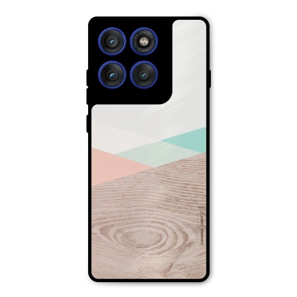 Wooden Fusion Metal Back Case for Motorola Edge 60 Pro