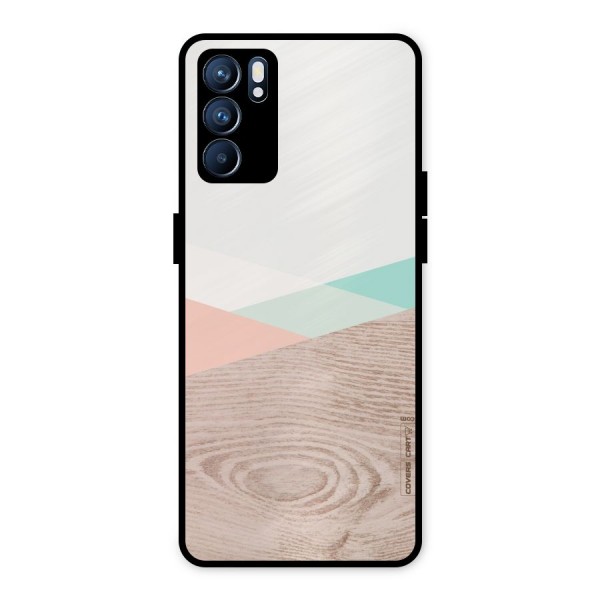 Wooden Fusion Metal Back Case for Oppo Reno6 5G