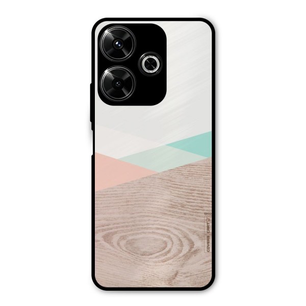 Wooden Fusion Metal Back Case for Poco M6 Plus