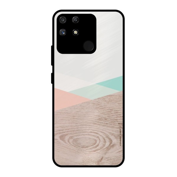 Wooden Fusion Metal Back Case for Realme Narzo 50A
