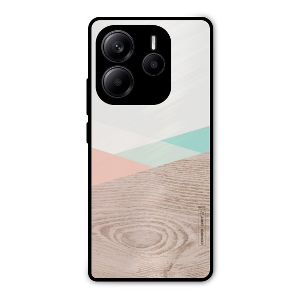 Wooden Fusion Metal Back Case for Redmi Note 14 5G