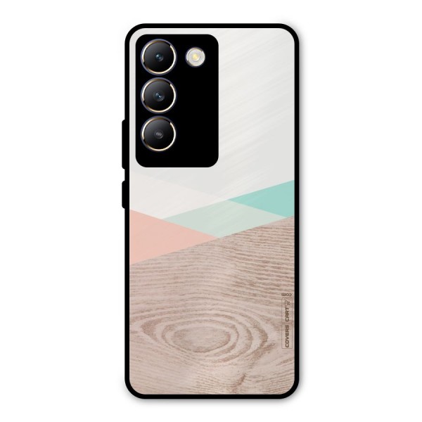 Wooden Fusion Metal Back Case for Vivo T3 5G