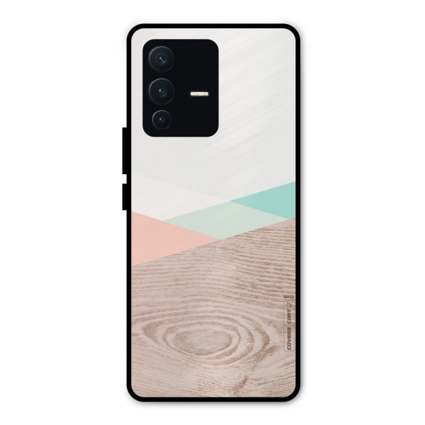 Wooden Fusion Metal Back Case for Vivo V23 Pro