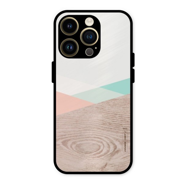 Wooden Fusion Metal Back Case for iPhone 14 Pro