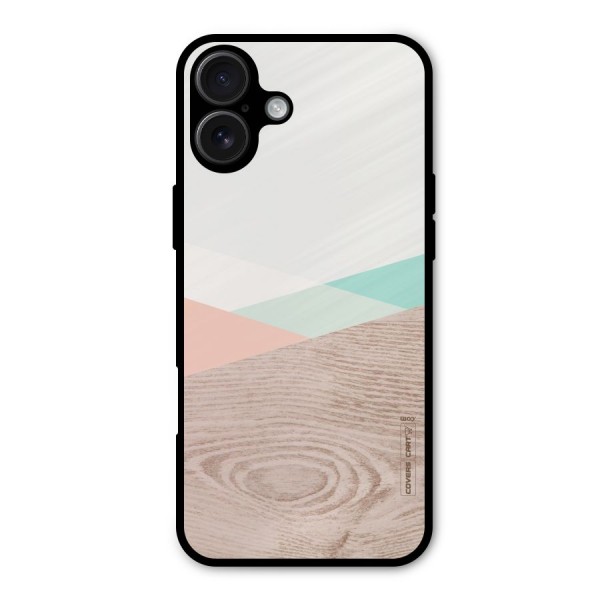 Wooden Fusion Metal Back Case for iPhone 16 Plus