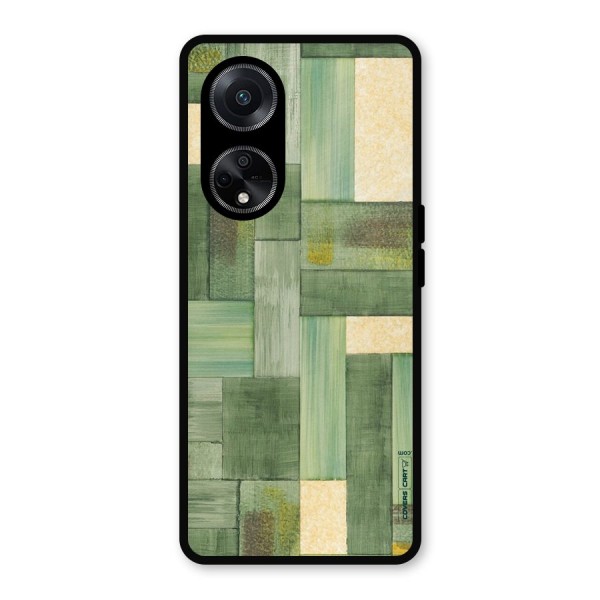 Wooden Green Texture Metal Back Case for Oppo F23