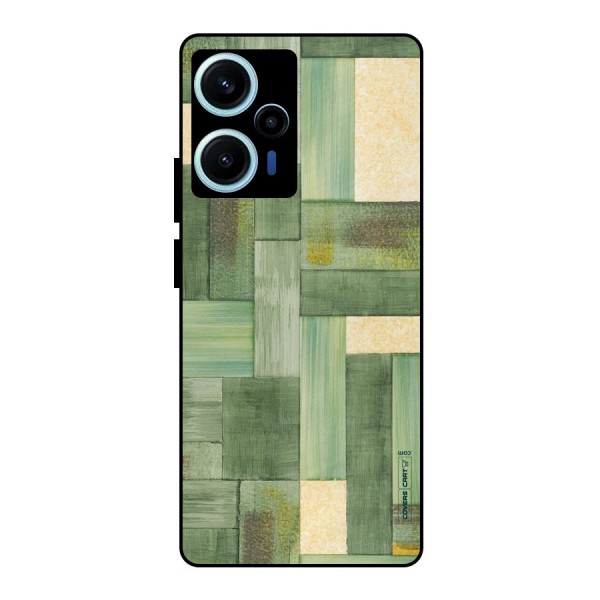 Wooden Green Texture Metal Back Case for Poco F5