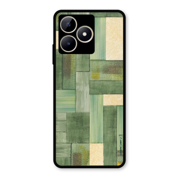 Wooden Green Texture Metal Back Case for Realme C53
