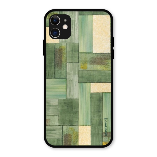 Wooden Green Texture Metal Back Case for iPhone 11