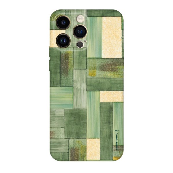 Wooden Green Texture Original Polycarbonate Back Case for iPhone 14 Pro Max