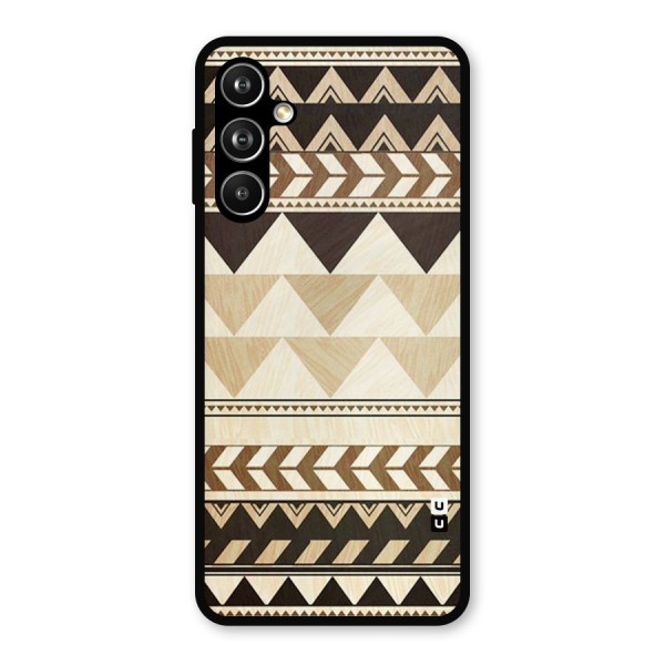 Wooden Printed Chevron Metal Back Case for Galaxy F54