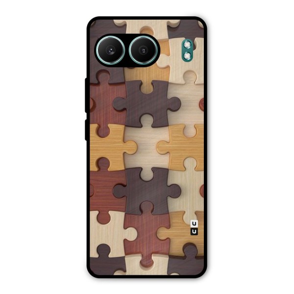 Wooden Puzzle (Printed) Metal Back Case for OnePlus Nord 4