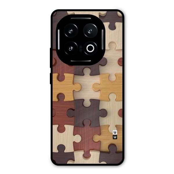 Wooden Puzzle (Printed) Metal Back Case for iQOO 13