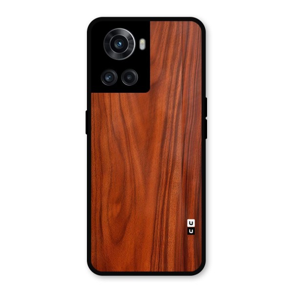 Wooden Texture Printed Metal Back Case for OnePlus 10R
