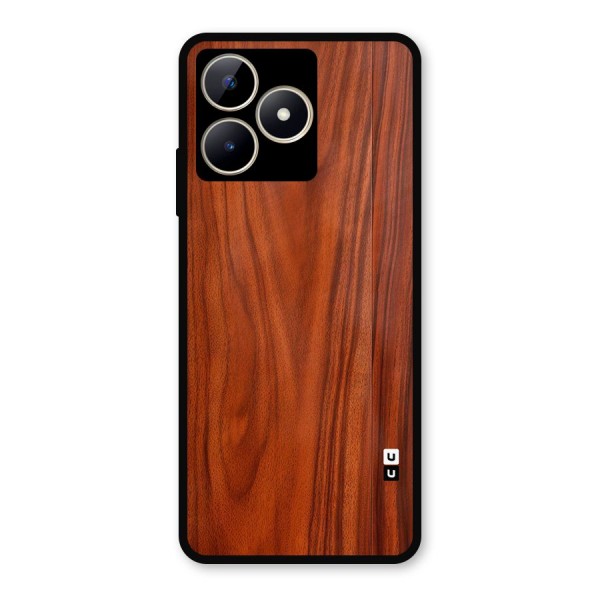 Wooden Texture Printed Metal Back Case for Realme C53