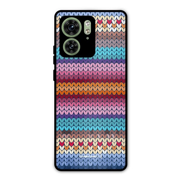 Woolen Metal Back Case for Motorola Edge 40 5G