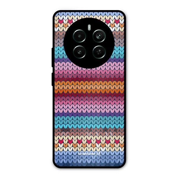 Woolen Metal Back Case for Realme 12 Pro Plus
