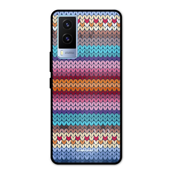 Woolen Metal Back Case for Vivo V21e 5G