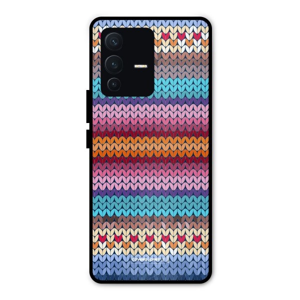 Woolen Metal Back Case for Vivo V23 Pro