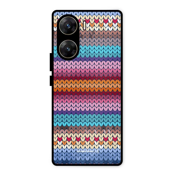 Woolen Metal Back Case for Vivo V29e
