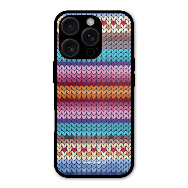 Woolen Metal Back Case for iPhone 16 Pro