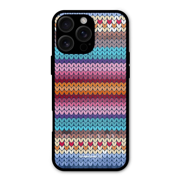 Woolen Metal Back Case for iPhone 16 Pro Max