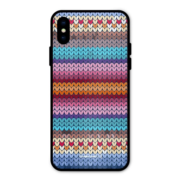 Woolen Metal Back Case for iPhone X
