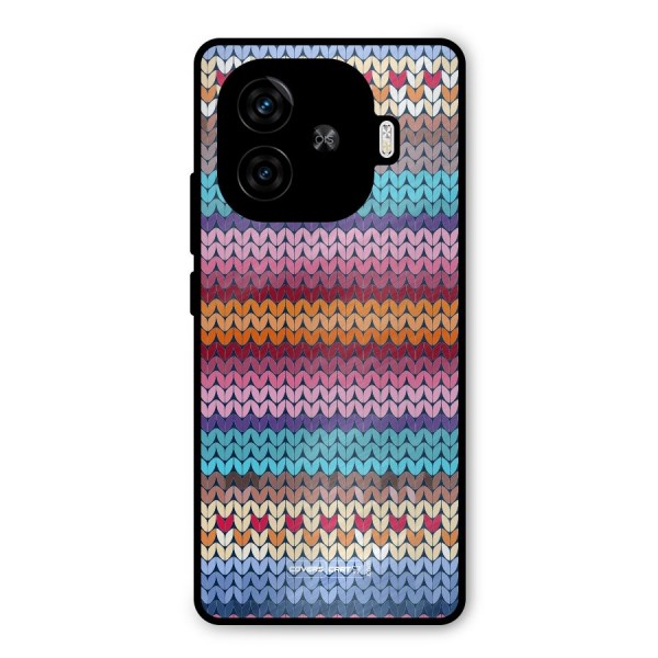 Woolen Metal Back Case for iQOO Z9 Turbo