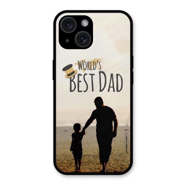 Worlds Best Dad Metal Back Case for iPhone 15