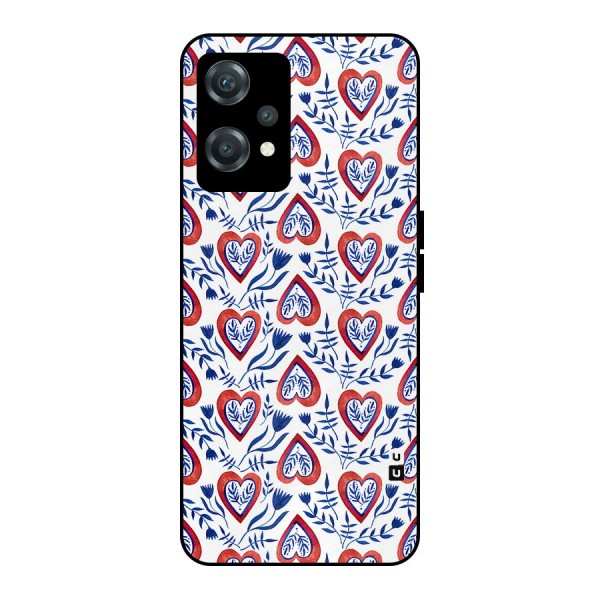 Wrapping Hearts Pattern Metal Back Case for OnePlus Nord CE 2 Lite 5G
