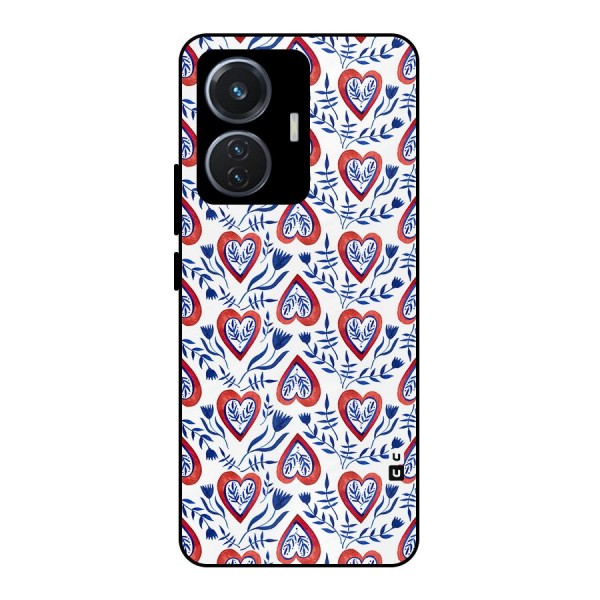 Wrapping Hearts Pattern Metal Back Case for iQOO Z6 44W
