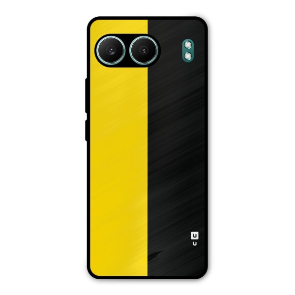 Yellow Black Super Minimalistic Metal Back Case for OnePlus Nord 4