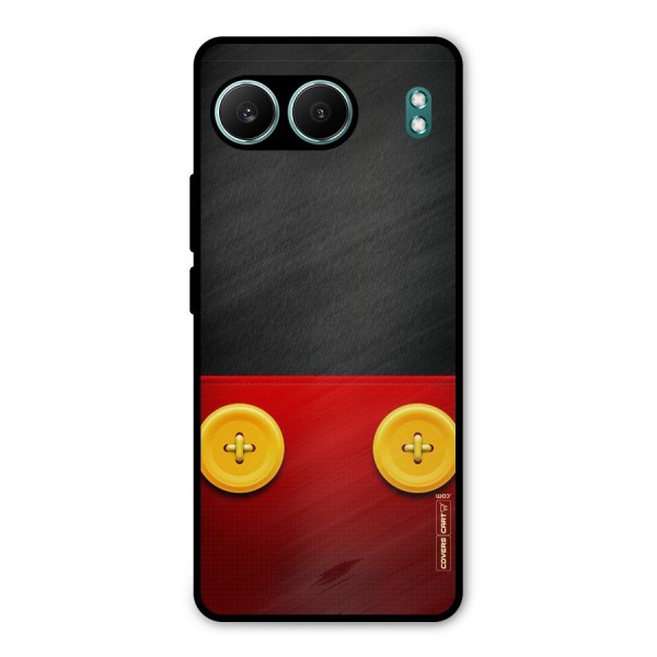 Yellow Button Metal Back Case for OnePlus Nord 4