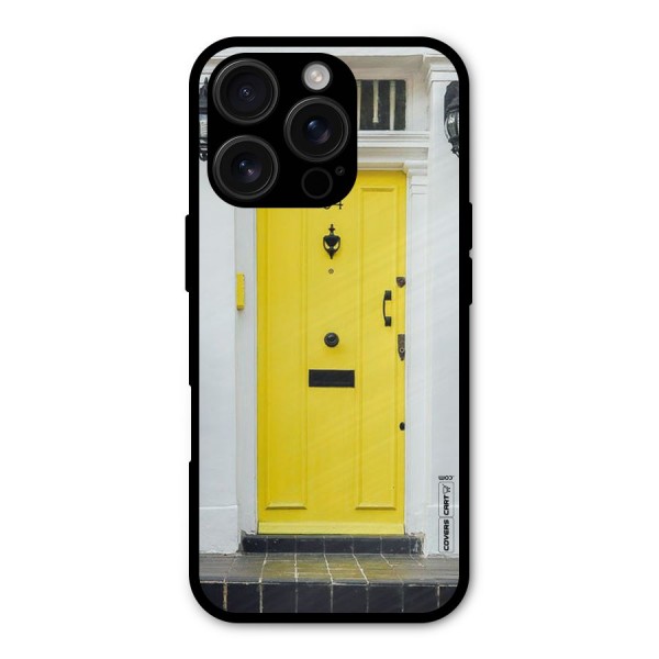 Yellow Door Metal Back Case for iPhone 16 Pro