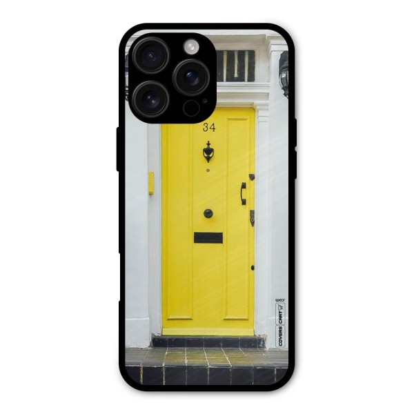 Yellow Door Metal Back Case for iPhone 16 Pro Max