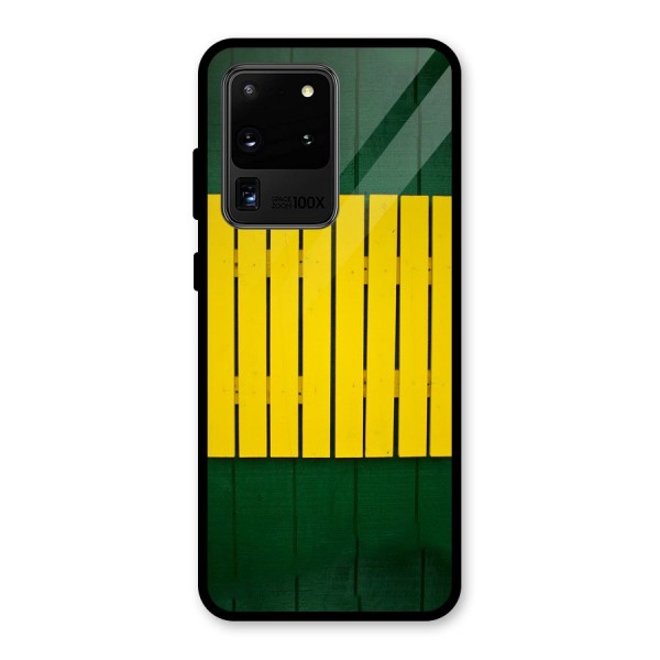 Yellow Fence Glass Back Case for Galaxy S20 Ultra